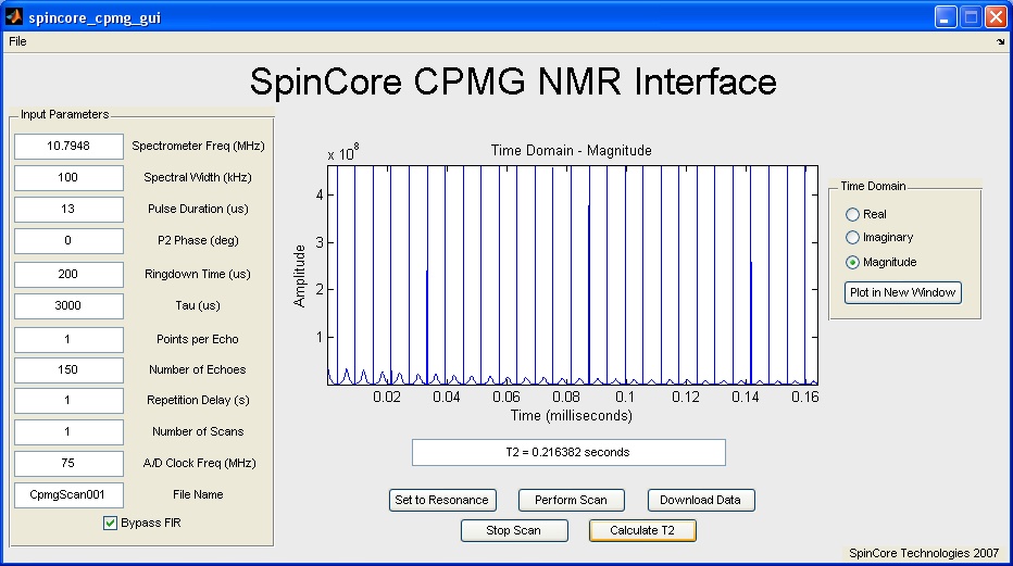 Cpmg NMR Output